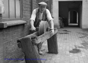 Etruria, Wedgwood works (original grindstone) 1941